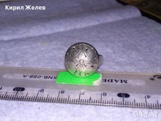 19 Век ФЛОРАЛЕН СРЕБЪРЕН ПРЪСТЕН РЪЧНО ОРНАМЕНТИРАН Висока ПРОБА СРЕБРО КНЯЖЕСТВО БЪЛГАРИЯ 35037, снимка 13 - Антикварни и старинни предмети - 39547822