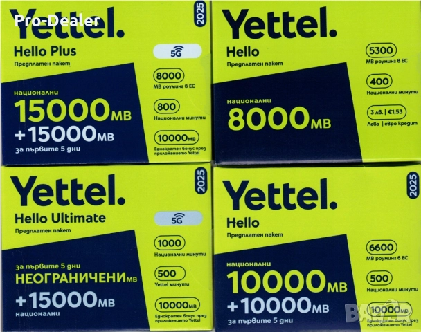 Yettel възможност за регистрация на предплатена карта в мобилното приложение