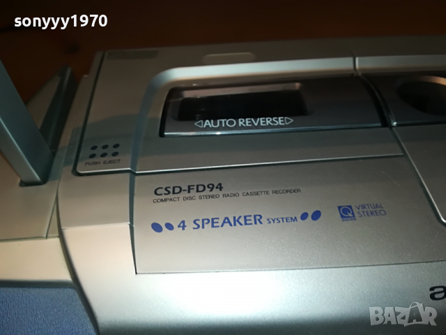 AIWA CSD-FD94EZ-RADIO/CD/REVERSE DECK-ВНОС GERMANY 0204222032, снимка 15 - Радиокасетофони, транзистори - 36321981