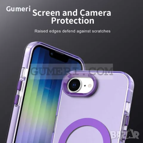 Хибриден Magsafe Мат Кейс за Apple iPhone 16e, снимка 12 - Калъфи, кейсове - 50008555