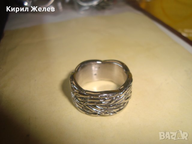 НЕРЪЖДАЕМА МАРКИРАНА СТОМАНА АРТ ХАЛКА ПРЪСТЕН 6905, снимка 8 - Пръстени - 34552832