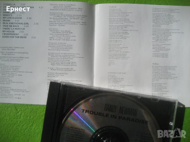 Randy Newman – Trouble In Paradise CD , снимка 2 - CD дискове - 41346747