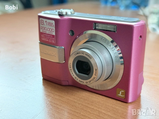 Розов Panasonic Lumix DMC-LS80 , снимка 11 - Фотоапарати - 53845363