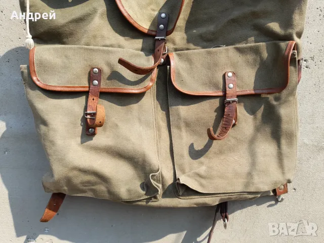 Стара брезентова раница #16, снимка 3 - Екипировка - 47634633