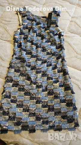 дамска рокля с ресни и пайети , снимка 5 - Рокли - 48471467