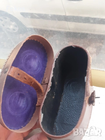 Стар английски кожен калъф за бинокъл, снимка 5 - Антикварни и старинни предмети - 53339827