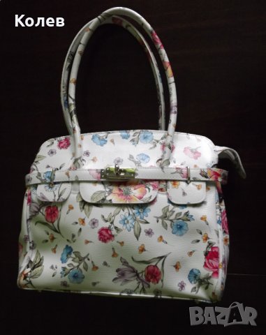 Дамска чанта Alessio с флорални мотиви, снимка 2 - Чанти - 41188100