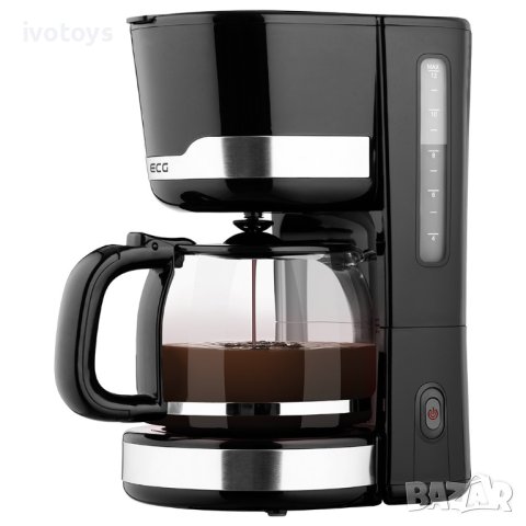 Кафемашина ECG KP 2115 Black, 1000 W, 12 чаши кафе, Черен, снимка 1
