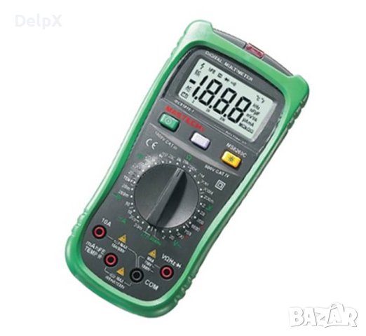 Мултицет със зумер MS8260C VAC/VDC | AAC/ADC | OHM | F | °C | Hz | NCV, снимка 1