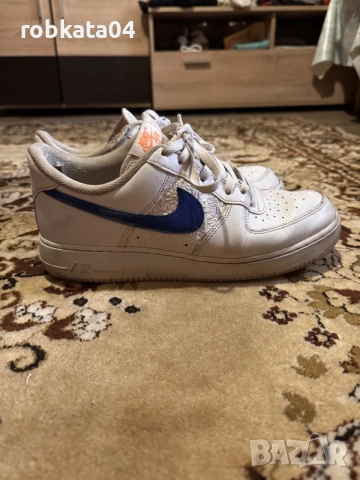Nike Air Force 1 White/Blue – 44 номер – Оригинални, снимка 2 - Маратонки - 56269366