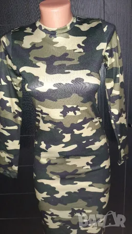 Нова рокля милитари принт, снимка 2 - Рокли - 48008939