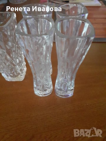 Седем нови,  стъклени вази с цена от 20 за всички. , снимка 4 - Вази - 41826086