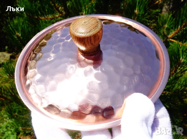 Медна тенджера,медна касерола,ръчно кована. , снимка 8 - Антикварни и старинни предмети - 41613673