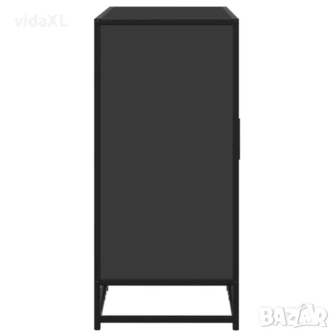 vidaXL Сайдборд, черен, 92x35x76 см, инженерно дърво, снимка 5 - Бюфети - 56148239