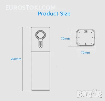 Конферентна камера Tenveo CM1000, 2K HD Smart AI, високоговорител и микрофон, система за конференции, снимка 9 - Камери - 56134583