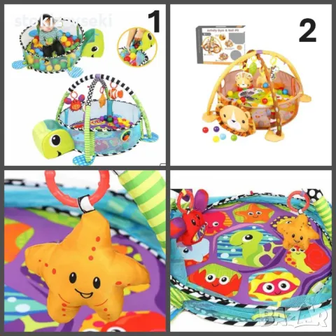 Център за игра с матрак за активност и кошара за бебета, снимка 1