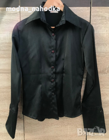 Черна риза GLAM THERAPY, снимка 2 - Ризи - 36368557