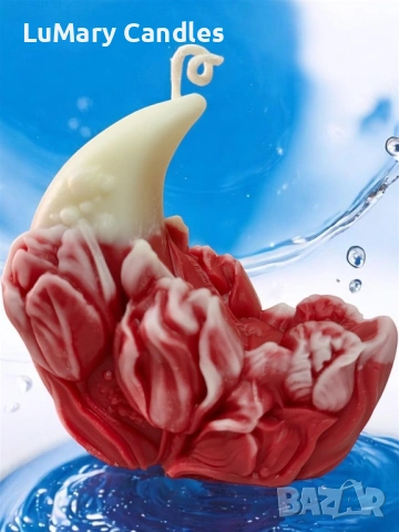 Свещ “ Ален разцвет”, снимка 4 - Декорация за дома - 53333788