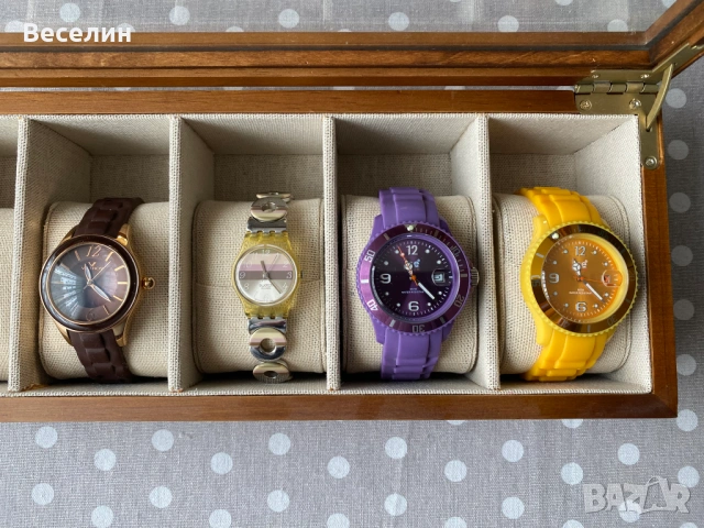 Оригинални часовници Swatch Metallic Dune, Viceroy и Ice Watch: Ice Forever – Purple и Yellow