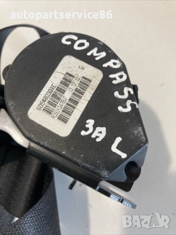 Заден ляв колан за безопасност за Jeep Compass 2.2 CRD (2011) 605460301E, снимка 3 - Части - 53618013