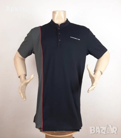 Porsche - Oригинална мъжка тениска с яка размер XL, снимка 2 - Тениски - 52649943