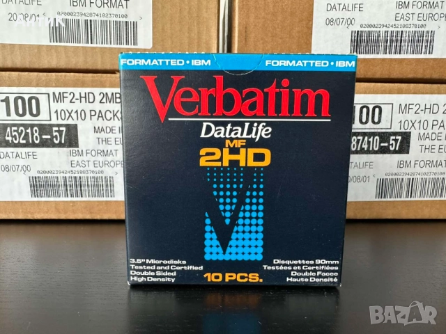 Флопи Дискети Verbatim Data Life MF 2HD 1.44MB, снимка 2 - Други - 52231343