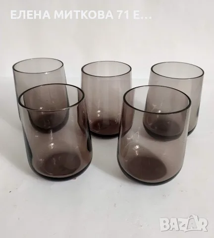 Нови чаши от калиево стъкло "СИП" Белослав комплект от 5 бр, снимка 4 - Чаши - 56061026