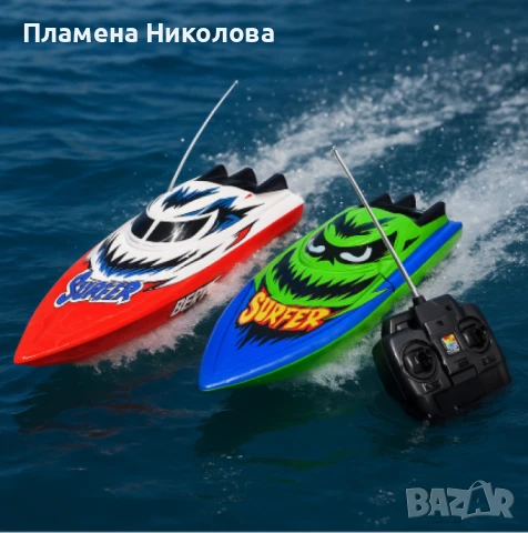 Детска високоскоростна  лодка с дистанционно управление, снимка 1