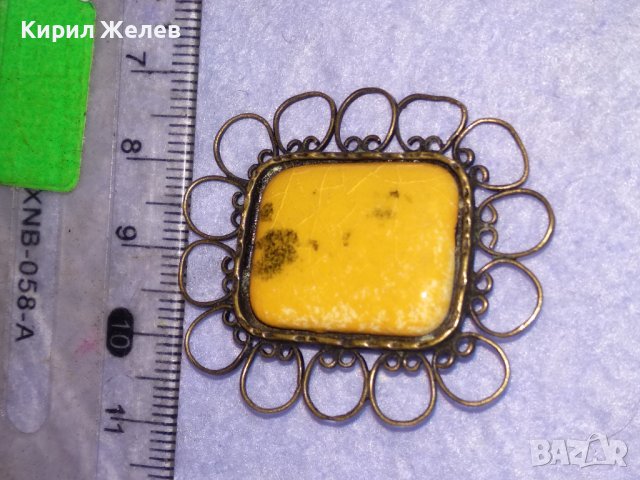СТАРИННА БРОНЗОВА ЕМАЙЛИРАНА ФИЛИГРАННА РЕТРО БРОШКА МАЙСТОРСКА РЪЧНА ИЗРАБОТКА 38680, снимка 15 - Антикварни и старинни предмети - 41622832