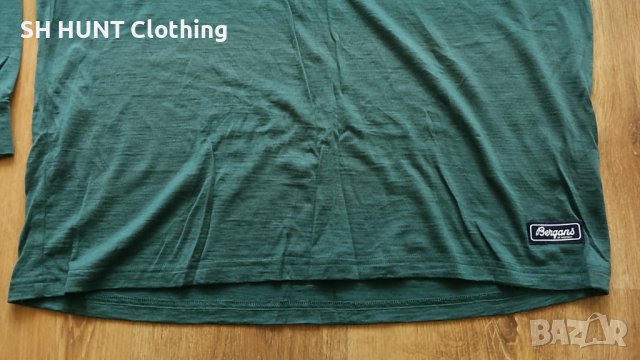 Bergans of NORWAY LYSEBU WOOL HENLEY 70% Merino Wool 30% Lyocell размер XL Термо блуза - 173, снимка 5 - Блузи - 39581454