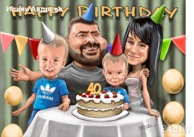 Ръчно рисувани карикатури и шаржове  Disasterart , снимка 4 - Картини - 39218992