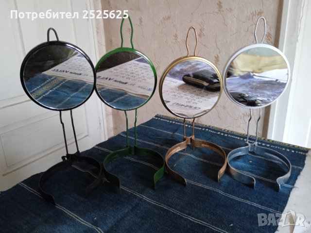 Огледало с основа за газена лампа, снимка 3 - Огледала - 41771870
