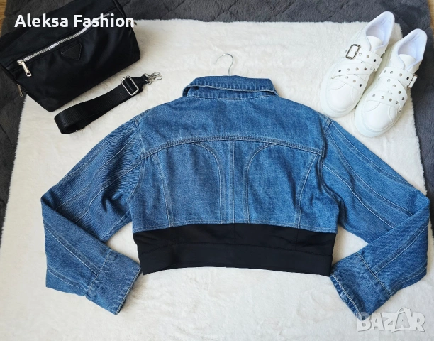 Дамско дънково яке по модел на Mugler , снимка 12 - Якета - 49677988