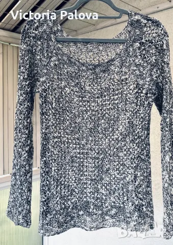 Красива модерна  мрежеста блуза Италия, снимка 4 - Блузи с дълъг ръкав и пуловери - 50152310