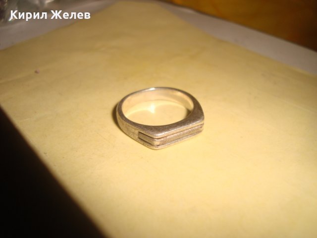 СТАР СРЕБЪРЕН АРТ-ДЕКО СТИЛ ПРЪСТЕН СРЕБРО 925 АНГЛИЯ МАЙСТОРСКА РЪЧНА БИЖУТЕРИЙНА ИЗРАБОТКА 26235, снимка 7 - Пръстени - 34655093