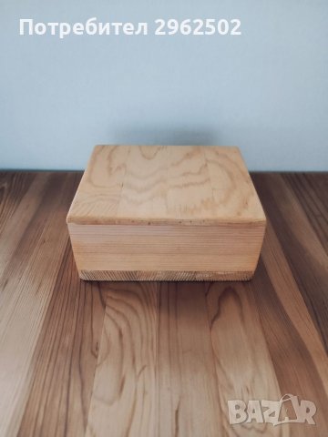 Ръчно изработена дървена кутия за съхранение на вещи и декорация, снимка 1