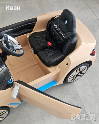 ТОП ЦЕНА!НОВО!Акумулаторна кола BMW i4 с 12V батерия,кожена седалка,МЕКИ ГУМИ, снимка 9 - Електрически играчки - 48874021