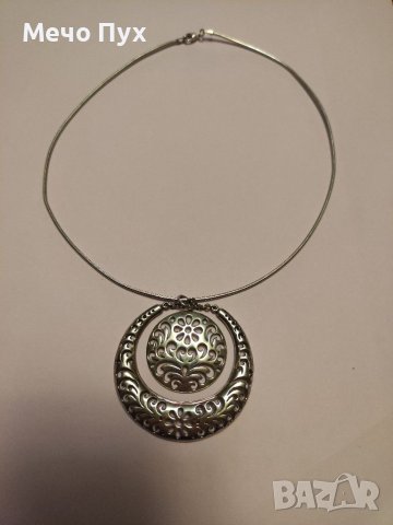 Сребърно колие (97), снимка 3 - Колиета, медальони, синджири - 39131479