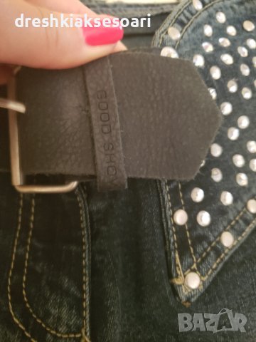 Дънки с камъни и пулчета, снимка 5 - Дънки - 42263499