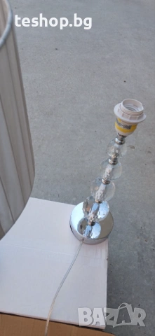 Нощна лампа Relaxdays абажур от воалирана тъкан и кристални стъклени топки, снимка 8 - Настолни лампи - 53715958