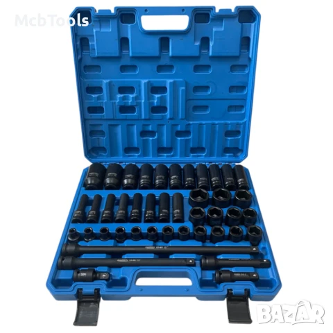 Професионален комплект ударни вложки и удължения 43части 1/2“ HAWEK