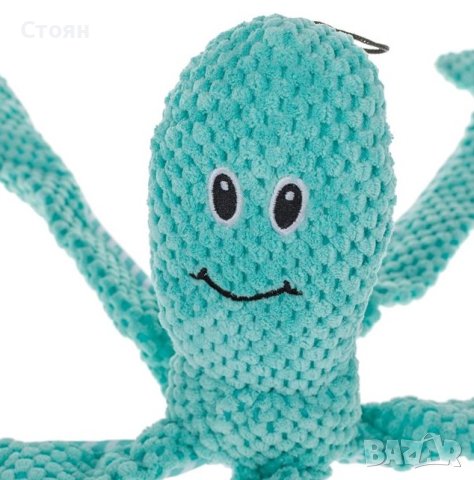 Играчка за куче Плюшен октопод Тюркоаз 43 см, снимка 3 - За кучета - 42351048