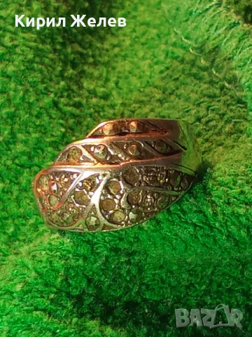 СТАР ФЛОРАЛЕН МАРКАЗИТЕН СРЕБЪРЕН ПРЪСТЕН СРЕБРО 925 ПРОБА 46811, снимка 13 - Антикварни и старинни предмети - 46423943