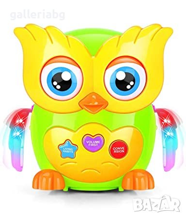 Музикален бухал с движещи се очи