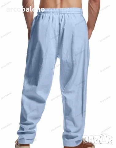 Мъжки ленен ежедневен панталон, 8цвята , снимка 6 - Панталони - 50499948