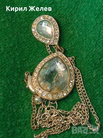 ПОСРЕБРЕН КРАСИВ НЕЖЕН МЕДАЛЬОН КОЛИЕ с ФАСЕТИРАН БОХЕМСКИ КРИСТАЛ 24349, снимка 11 - Колиета, медальони, синджири - 33962680