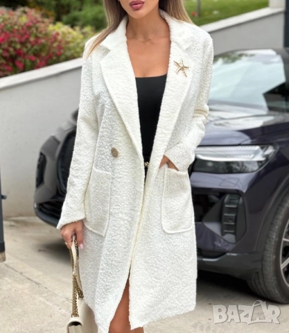 Меки есенни палта от букле  , снимка 2 - Палта, манта - 51925318