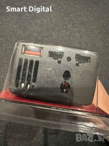 Инвертор на напрежение от 12V на 220V / 150W + USB 5V, снимка 2 - Аксесоари и консумативи - 49677098