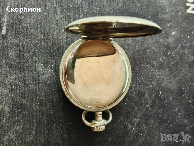 Френски джобен часовник с посребрени капаци - BREVET DEPOSE , снимка 5 - Джобни - 50501131