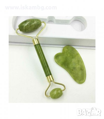 НЕФРИТЕН РОЛЕР ЗА МАСАЖ НА ЛИЦЕ И ТЯЛО С ДВЕ ГЛАВИ - код 2870, снимка 11 - Други - 33913047